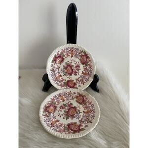 Copeland Spode Spode's Aster Round Antique Plates Set Of Two Chipped Collectible